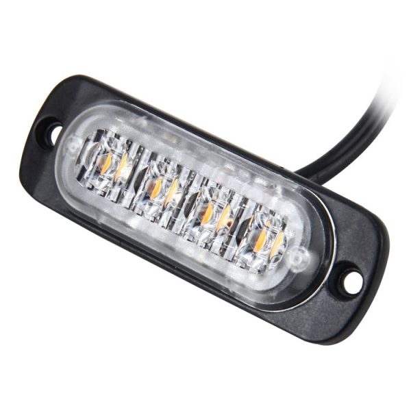 DC 12V-24V 2W 4LEDs SMD-2835 Lamps 17 Flash Patterns 3 Lines Car Flash Lamp Waterproof Car Truck Emergency Strobe Flash Warning Light, Cable Length: 90cm - Image 2