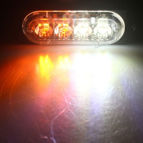 DC 12V-24V 2W 4LEDs SMD-2835 Lamps 17 Flash Patterns 3 Lines Car Flash Lamp Waterproof Car Truck Emergency Strobe Flash Warning Light, Cable Length: 90cm - Image 7