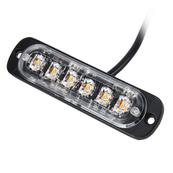 DC 12V-24V 2W 6LEDs SMD-2835 Lamps 17 Flash Patterns 3 Lines Car Flash Lamp Waterproof Car Truck Emergency Strobe Flash Warning Light, Cable Length: 90cm - Image 2
