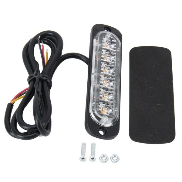 DC 12V-24V 2W 6LEDs SMD-2835 Lamps 17 Flash Patterns 3 Lines Car Flash Lamp Waterproof Car Truck Emergency Strobe Flash Warning Light, Cable Length: 90cm - Image 5