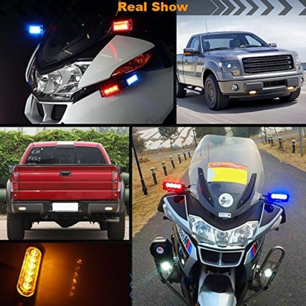 DC 12V-24V 2W 6LEDs SMD-2835 Lamps 17 Flash Patterns 3 Lines Car Flash Lamp Waterproof Car Truck Emergency Strobe Flash Warning Light, Cable Length: 90cm - Image 8