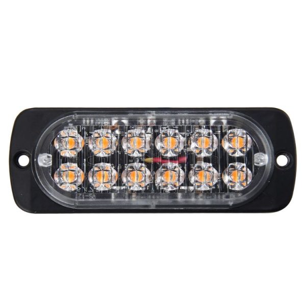 DC 12V-24V 2W 12LEDs SMD-2835 Lamps 17 Flash Patterns 3 Lines Car Flash Lamp Waterproof Car Truck Emergency Strobe Flash Warning Light, Cable Length: 90cm - Image 4