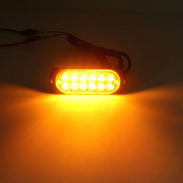 DC 12V-24V 2W 12LEDs SMD-2835 Lamps 17 Flash Patterns 3 Lines Car Flash Lamp Waterproof Car Truck Emergency Strobe Flash Warning Light, Cable Length: 90cm - Image 7