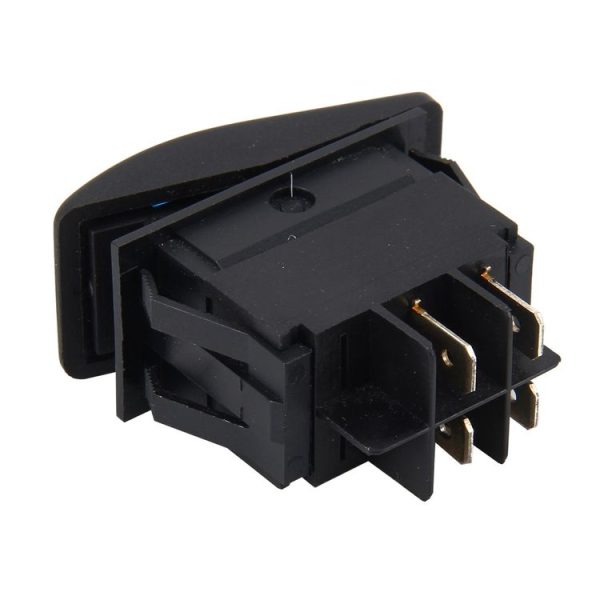 Car Truck Boat Switch Toggle Light Switch 4pin Waterproof 12 / 24V Bar Style Blue Toggle Reverse Rocker Rear Light Switch Car Auto Universal DIY 4 Pin Boat Cap OFF-ON Push Button with Indicator Light - Image 3