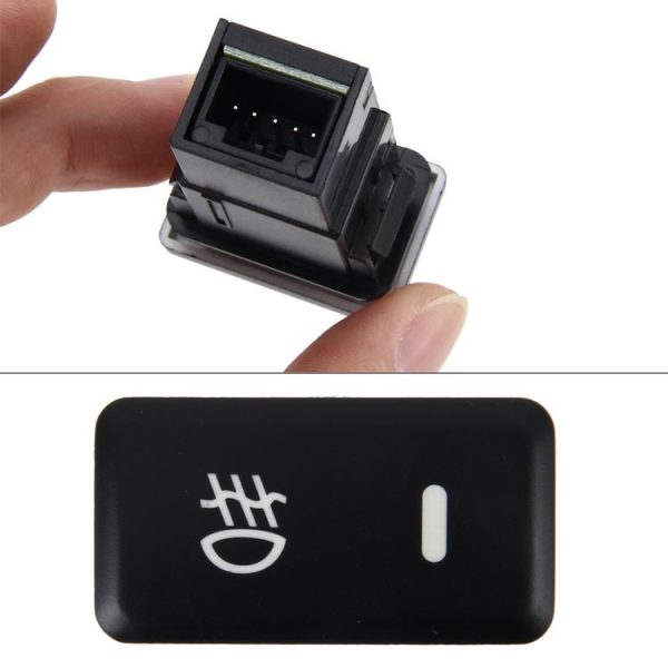 Car Fog Light Lamp Indicator 5 PIN On and Off Button Switch Control 4 Cable Auto Car Fog Light 5 Pin Switch On-Off Button Switch for Toyota, Large Size: 6*2.8*1.7cm (Yellow Light) - Image 4