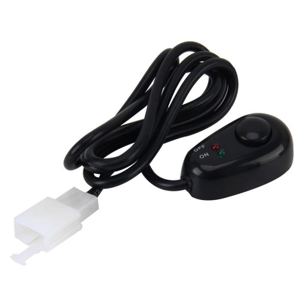 Car Truck Boat Switch Toggle Light Switch 3Pins DC12 / 24V Car Auto Universal DIY 3 Pin Drop-shaped Switch OFF-ON Push Button with Red and Green Indicator Light, Cable Length: 90cm - Image 2