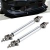 2 PCS Car Modification Large Surrounded By The Rod Telescopic Lever Front and Rear Bars Fixed Front Lip Back Shovel Adjustable Small Rod, Length: 7.5cm (Silver)