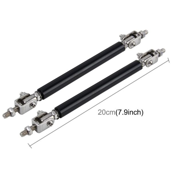 2 PCS Car Modification Large Surrounded By The Rod Telescopic Lever Front and Rear Bars Fixed Front Lip Back Shovel Adjustable Small Rod, Length: 20cm (Black) - Image 2