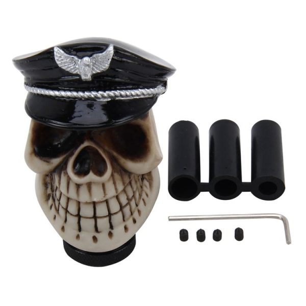 Universal Skull with A Hat Shape Car Gear Shift Knob Modified Car Gear Shift Knob Auto Transmission Shift Lever Knob Resin Gear Knobs - Image 5