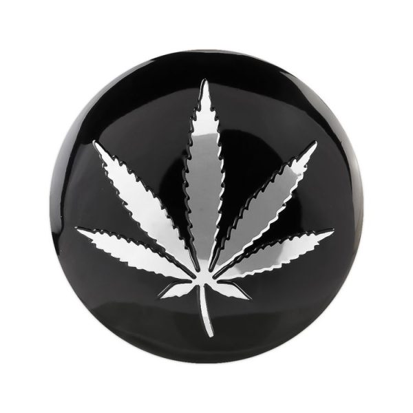 4 PCS Car-Styling Silver Leaves Pattern Metal Wheel Hub Decorative Sticker, Diameter: 5.8cm - Image 2