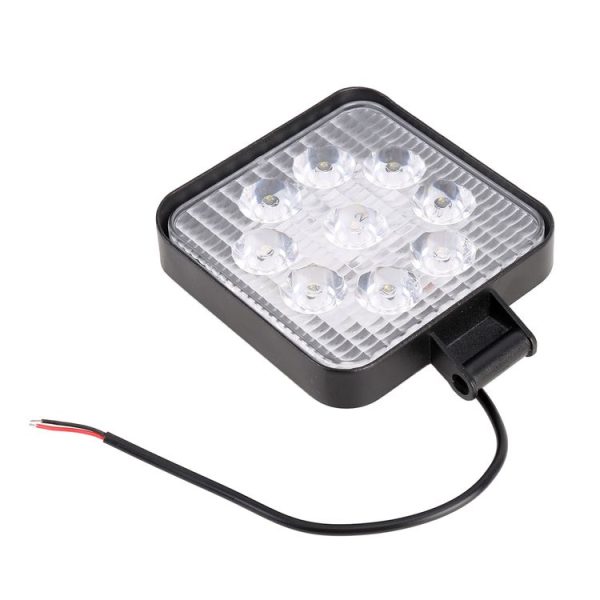 DC 10-30V 27W 2500LM 6000K Waterproof Vehicle Car Boat Marine External Work Lights Emergency Lights 30 Degrees Adjustable Spot Light LED Car Bulbs with 9 Intense Wafer LED Lights (White Light) - Image 3