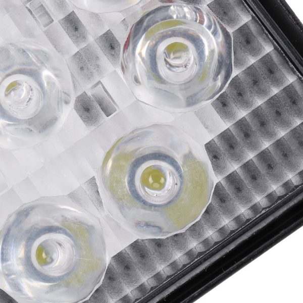 DC 10-30V 27W 2500LM 6000K Waterproof Vehicle Car Boat Marine External Work Lights Emergency Lights 30 Degrees Adjustable Spot Light LED Car Bulbs with 9 Intense Wafer LED Lights (White Light) - Image 5