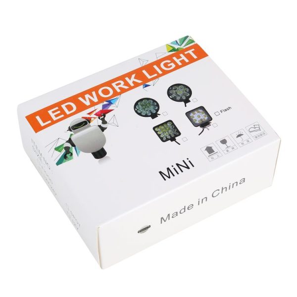 DC 10-30V 27W 2500LM 6000K Waterproof Vehicle Car Boat Marine External Work Lights Emergency Lights 30 Degrees Adjustable Spot Light LED Car Bulbs with 9 Intense Wafer LED Lights (White Light) - Image 7