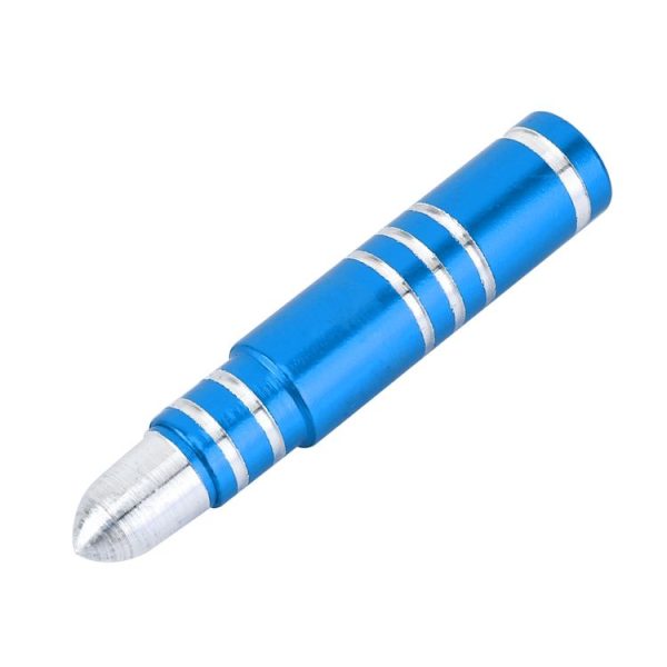 4 PCS Long Bullet Shape Gas Cap Mouthpiece Cover Tire Cap Car Tire Valve Caps (Baby Blue) - Image 2