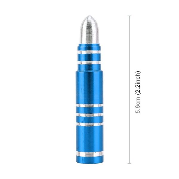 4 PCS Long Bullet Shape Gas Cap Mouthpiece Cover Tire Cap Car Tire Valve Caps (Baby Blue) - Image 3