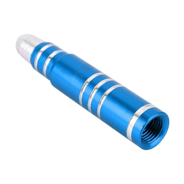 4 PCS Long Bullet Shape Gas Cap Mouthpiece Cover Tire Cap Car Tire Valve Caps (Baby Blue) - Image 4