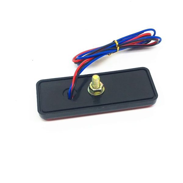 2 PCS Motorcycle Car Trailer DC 12-15V 24-LED Indicator Lamp Reflector Rectangle Marker Tail Light, Light Color: Red (Steady + Flash Lighting) (Yellow) - Image 3