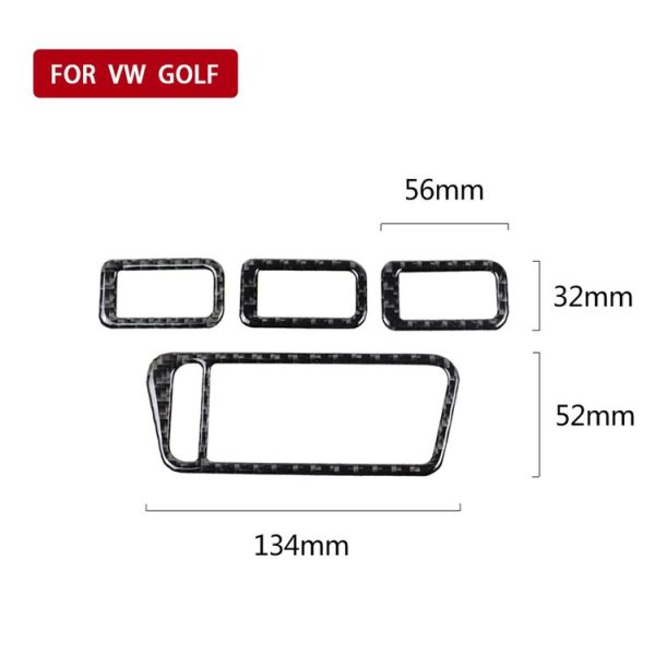 Car Carbon Fiber Window Lift Panel Decorative Sticker for Volkswagen Golf 7 2013-2017, Left Drive - Image 5