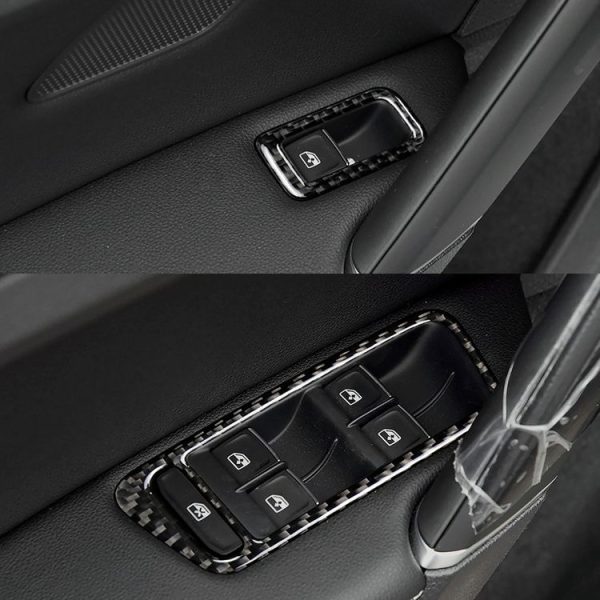 Car Carbon Fiber Window Lift Panel Decorative Sticker for Volkswagen Golf 7 2013-2017, Left Drive - Image 6