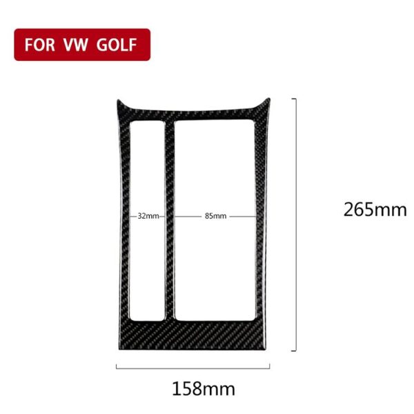 Car Carbon Fiber Water Cup Panel Decorative Sticker for Volkswagen Golf 7 2013-2017, Left Drive - Image 5