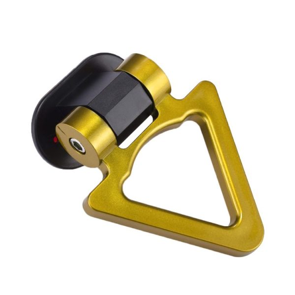 Car Truck Bumper Triangle Tow Hook Adhesive Decal Sticker Exterior Decoration (Yellow) - Image 2