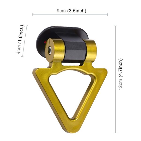 Car Truck Bumper Triangle Tow Hook Adhesive Decal Sticker Exterior Decoration (Yellow) - Image 3