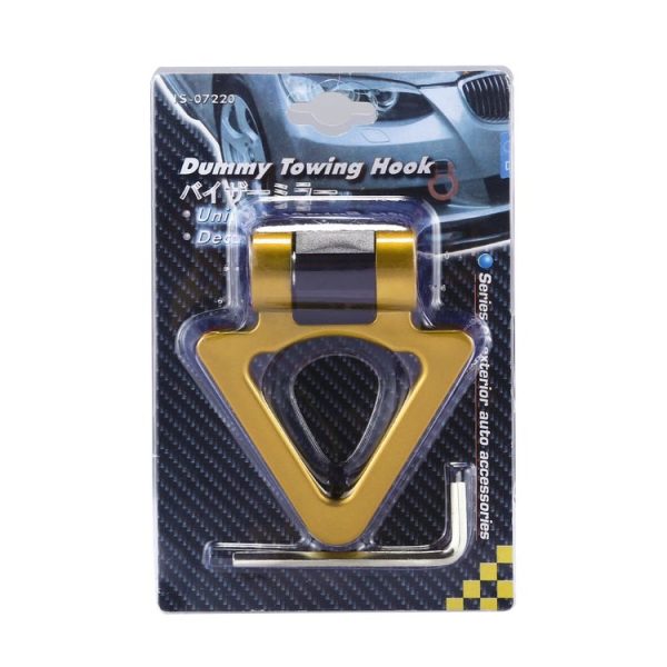 Car Truck Bumper Triangle Tow Hook Adhesive Decal Sticker Exterior Decoration (Yellow) - Image 6