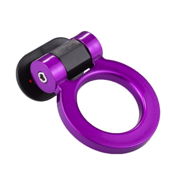 Car Truck Bumper Round Tow Hook Ring Adhesive Decal Sticker Exterior Decoration (Purple) - Image 2