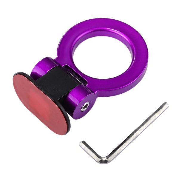 Car Truck Bumper Round Tow Hook Ring Adhesive Decal Sticker Exterior Decoration (Purple) - Image 5