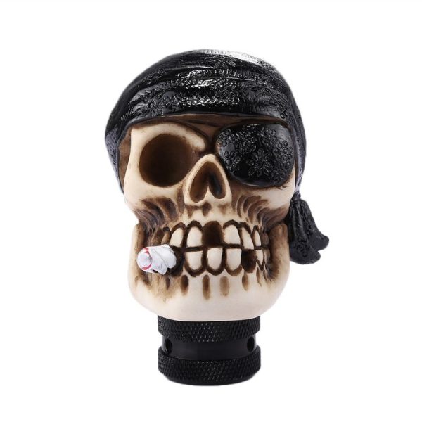 Pirate Skull Shaped Universal Vehicle Car Shifter Cover Manual Automatic Gear Shift Knob (Black) - Image 2