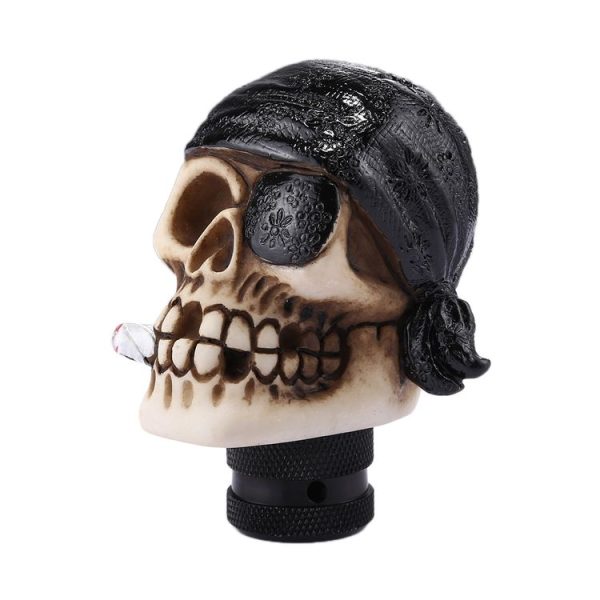 Pirate Skull Shaped Universal Vehicle Car Shifter Cover Manual Automatic Gear Shift Knob (Black) - Image 3