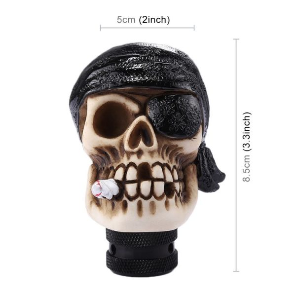 Pirate Skull Shaped Universal Vehicle Car Shifter Cover Manual Automatic Gear Shift Knob (Black) - Image 5