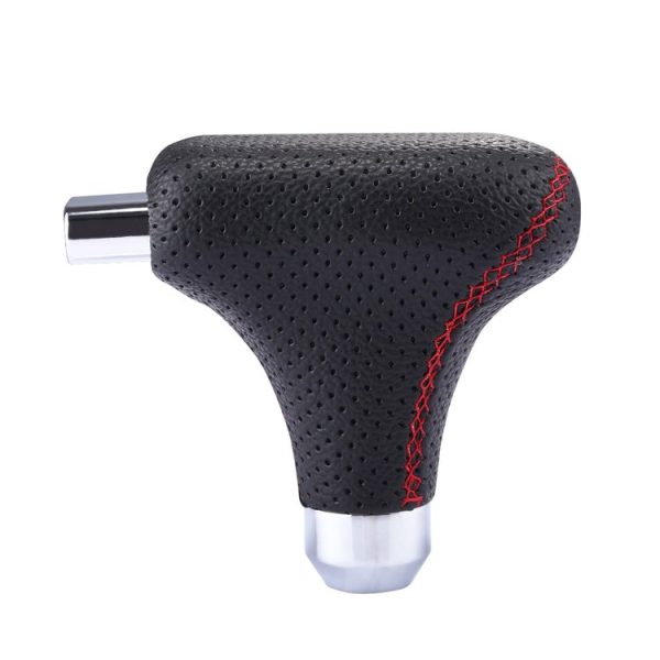Universal Vehicle Car Black Leather Shifter Cover Manual Automatic Gear Shift Knob - Image 2