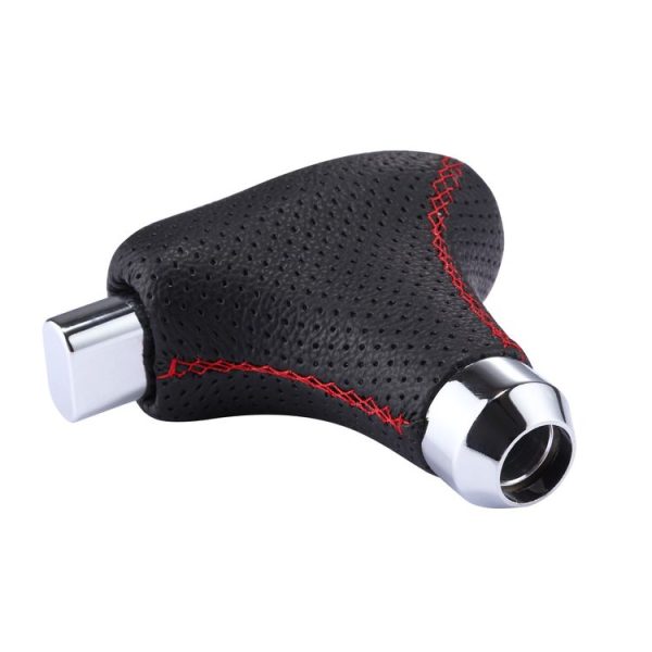 Universal Vehicle Car Black Leather Shifter Cover Manual Automatic Gear Shift Knob - Image 4