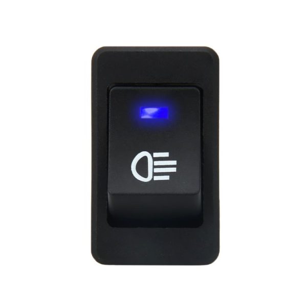 30 Amp 12 Volt Four Plugs LED ON OFF Car Fog Light Switch (Blue Light) - Image 6