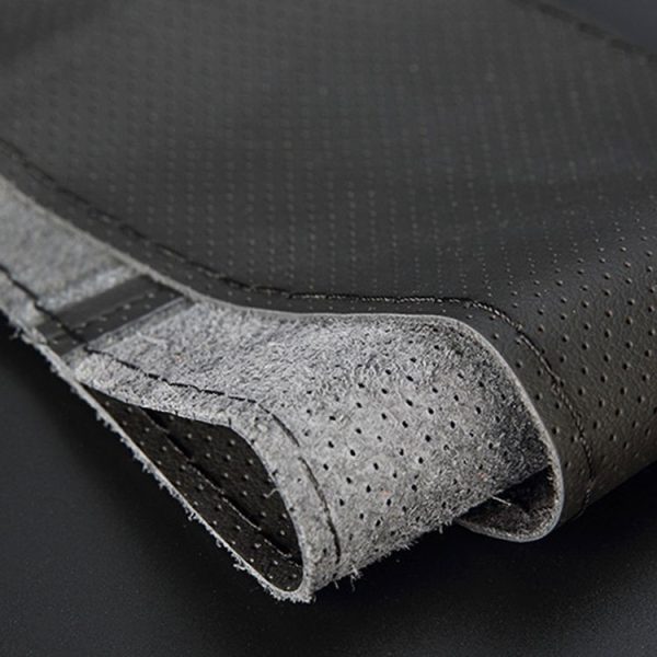Four Seasons Genuine Leather Hand-stitched Car Adaptation Steering Wheel Cover for 38cm Steering Wheel - Image 4