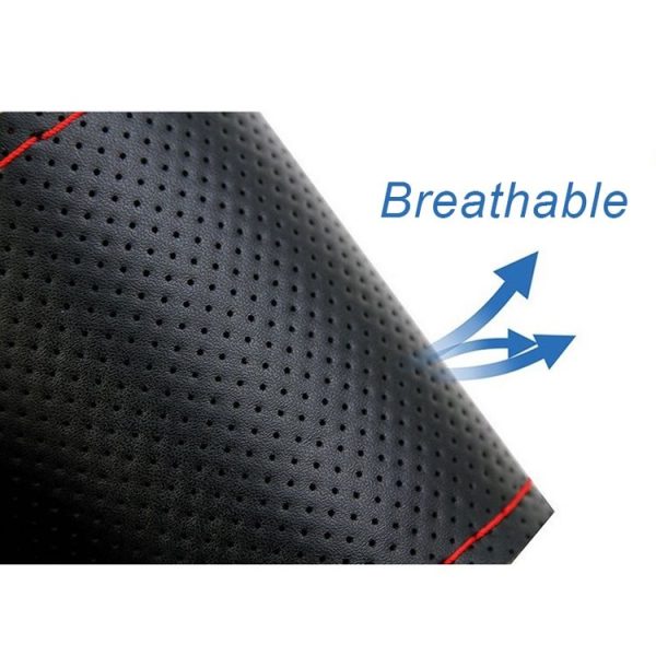 Four Seasons Genuine Leather Hand-stitched Car Adaptation Steering Wheel Cover for 38cm Steering Wheel - Image 5
