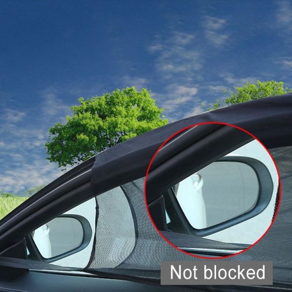 2 PCS Car Front Window Net Yarn Sunscreen Insulation Window Sunshade Cover, Size: 75*50cm - Image 8