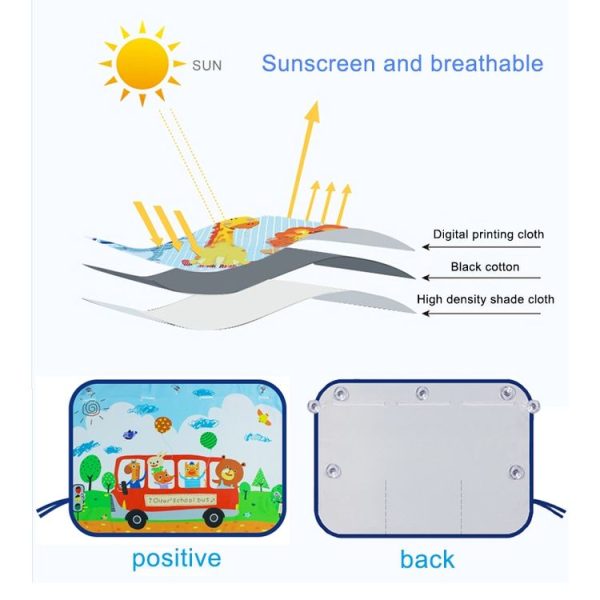 Car Large Rear Window Sunscreen Insulation Window Sunshade Cover, Size: 70*50cm - Image 3