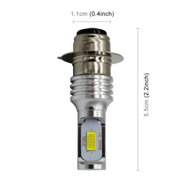 P15D / H6M 1000LM 72W 6000K White Light 2-LED 3570 Bulbs Motorcycle Headlights, DC 12-24V - Image 3