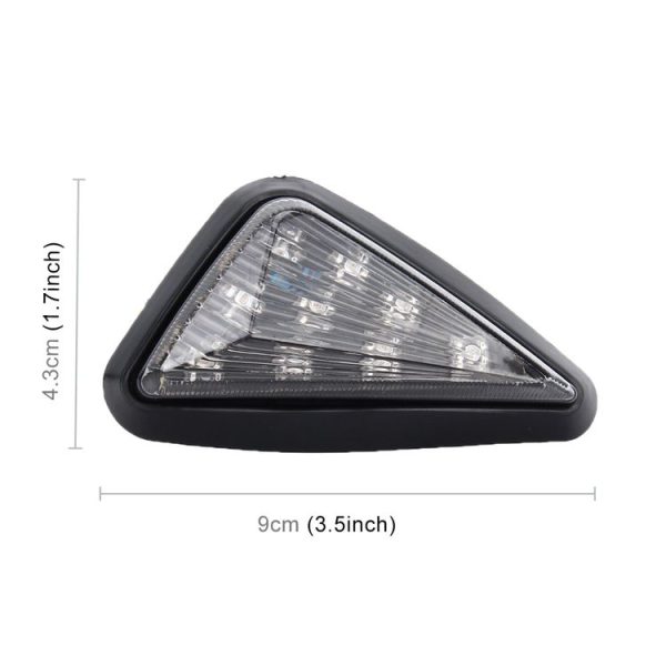 2 PCS Triangle Shape DC 12V Motorcycle 9-LED Yellow Light Turn Signal Indicator Blinker Light - Image 3