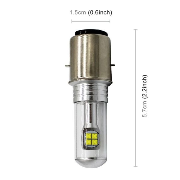 Motorcycle Headlights 750LM 6000K White H6 / BA20D 40W 8-LED Bulbs, DC 12-24V - Image 5