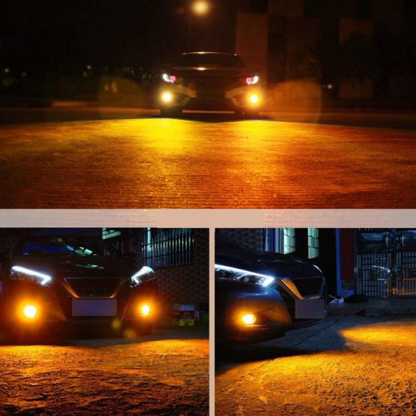 2 PCS Super Bright H11 / H8 DC 12V 5W 350LM Auto Car Fog Light with 16 SMD-3030 LED Bulbs Lamp, White + Yellow Light - Image 11