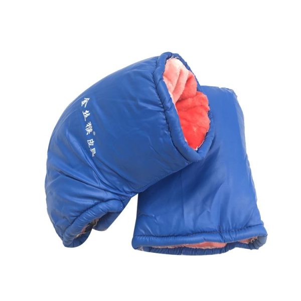1 Pair Car Motorcycle Water & Wind Resistant Winter Ski Riding Thickened Cotton PU Gloves, Random Color Delivery - Image 4
