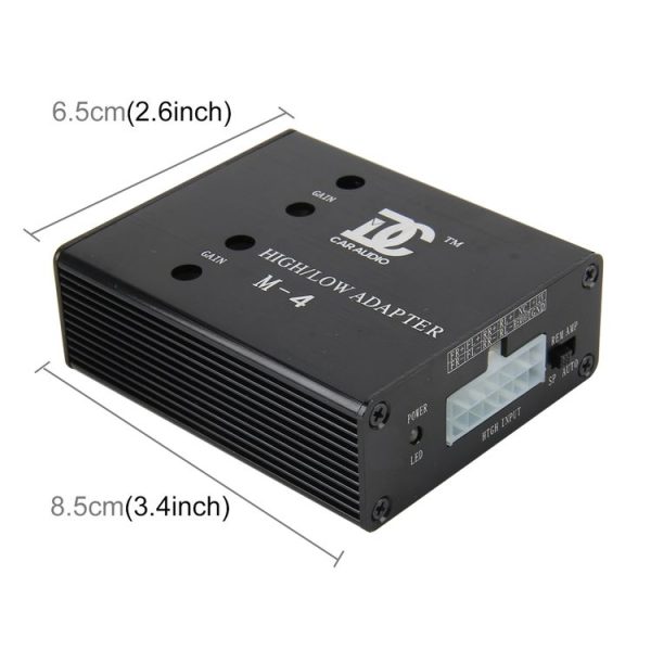 Car Audio Speaker Level Converter High VF Rotates Low VF 4 Ways Auto Car High to Low Impedance Converter Adapter Speaker to RCA Line - Image 3