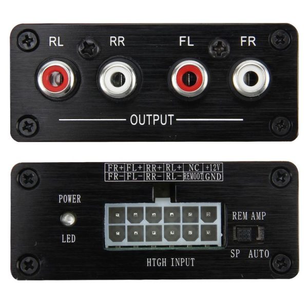 Car Audio Speaker Level Converter High VF Rotates Low VF 4 Ways Auto Car High to Low Impedance Converter Adapter Speaker to RCA Line - Image 4