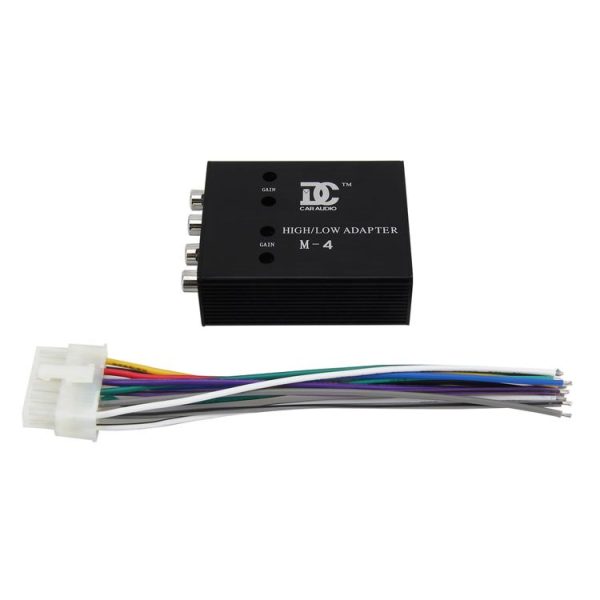 Car Audio Speaker Level Converter High VF Rotates Low VF 4 Ways Auto Car High to Low Impedance Converter Adapter Speaker to RCA Line - Image 5