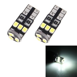 2 PCS T10 / W5W / 194 / 501 1.5W 90LM 6000K 9 SMD-3528 LED Bulbs Car Reading Lamp Clearance Light with Decoder, DC 12V