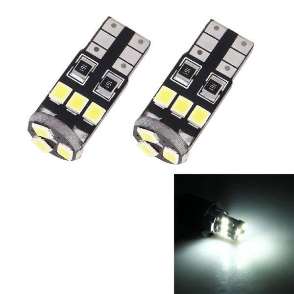 2 PCS T10 / W5W / 194 / 501 1.5W 90LM 6000K 9 SMD-3528 LED Bulbs Car Reading Lamp Clearance Light with Decoder, DC 12V