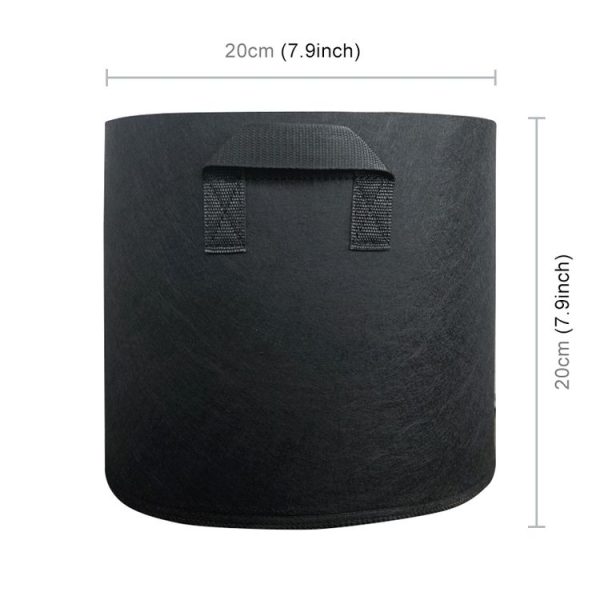 2 Gallon Planting Grow Bag Thickened Non-woven Aeration Fabric Pot Container with Handle - Image 3